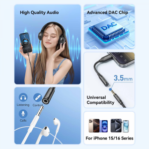 Vention BIIBA USB-C Male to 3.5mm Female Audio Adapter - Image 3