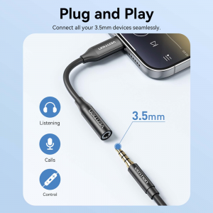 Vention BIIBA USB-C Male to 3.5mm Female Audio Adapter - Image 5