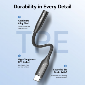 Vention BIIBA USB-C Male to 3.5mm Female Audio Adapter - Image 4