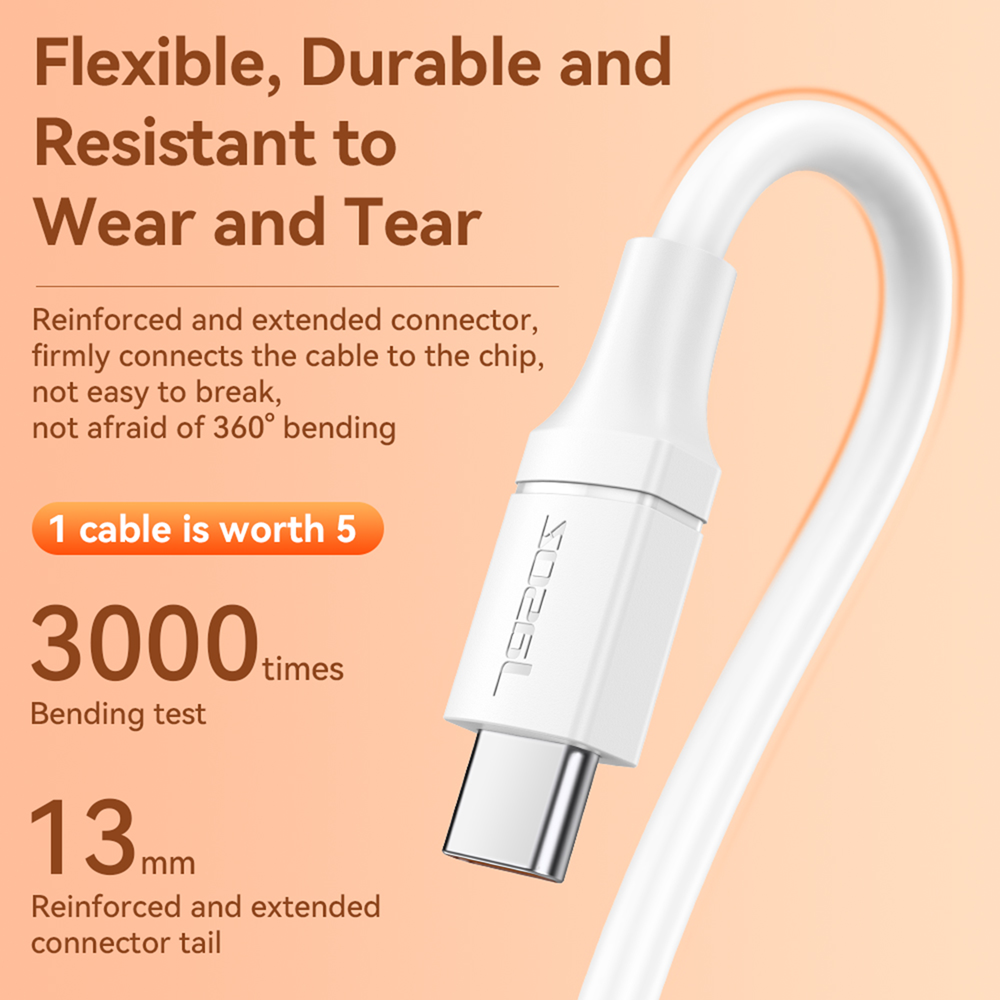 Jasoz D117 USB-A to USB-C 6A Fast Charging Cable, 1m - Image 4