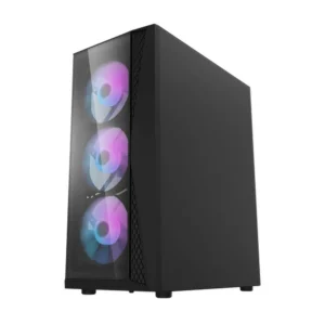 darkFlash DK352 Plus Mid Tower ATX PC Case, 4-Fans, Black - Image 4