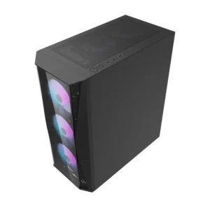 darkFlash DK352 Plus Mid Tower ATX PC Case, 4-Fans, Black - Image 3