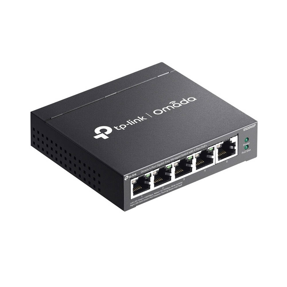TP-Link ES205GP Omada 5-Port Gigabit Easy Managed Switch with 4-Port PoE+ - Image 2