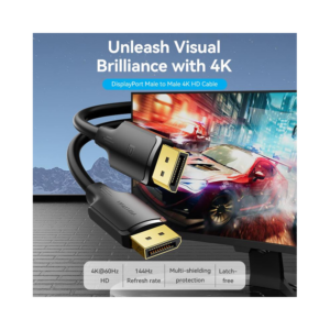 Vention HAKBI DP1.2 4K60Hz DisplayPort Cable Male / Male, 3m (Gold Plated) - Image 2