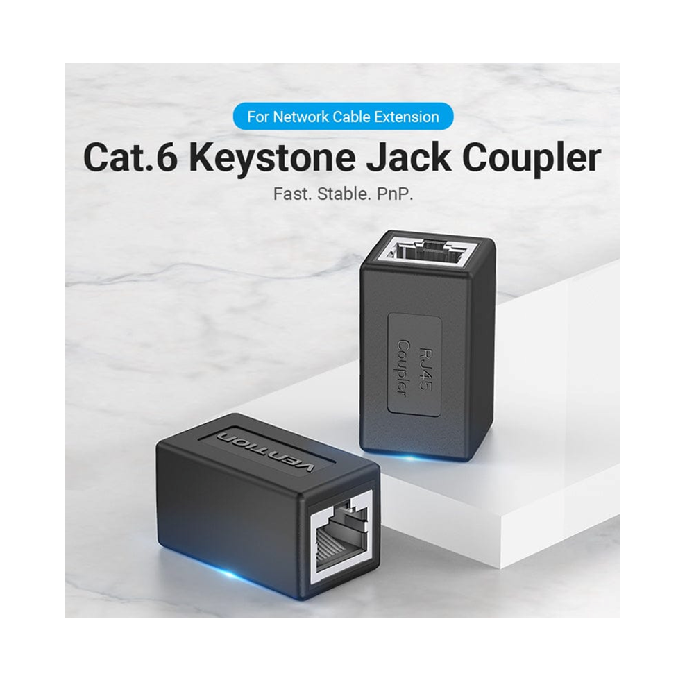 Vention IPVB0 Cat6 Shielded Inline Coupler RJ45 Network Joinder - Image 4