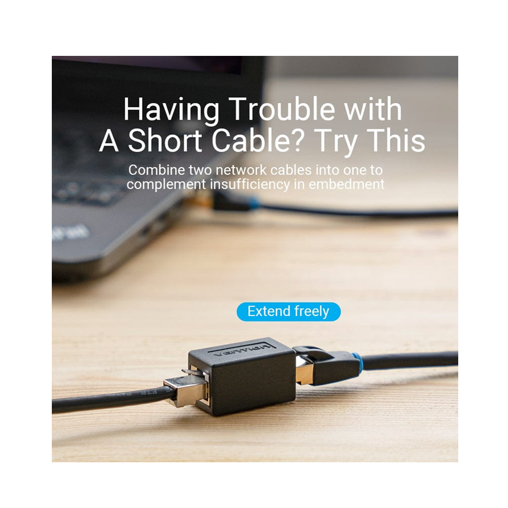 Vention IPVB0 Cat6 Shielded Inline Coupler RJ45 Network Joinder - Image 3