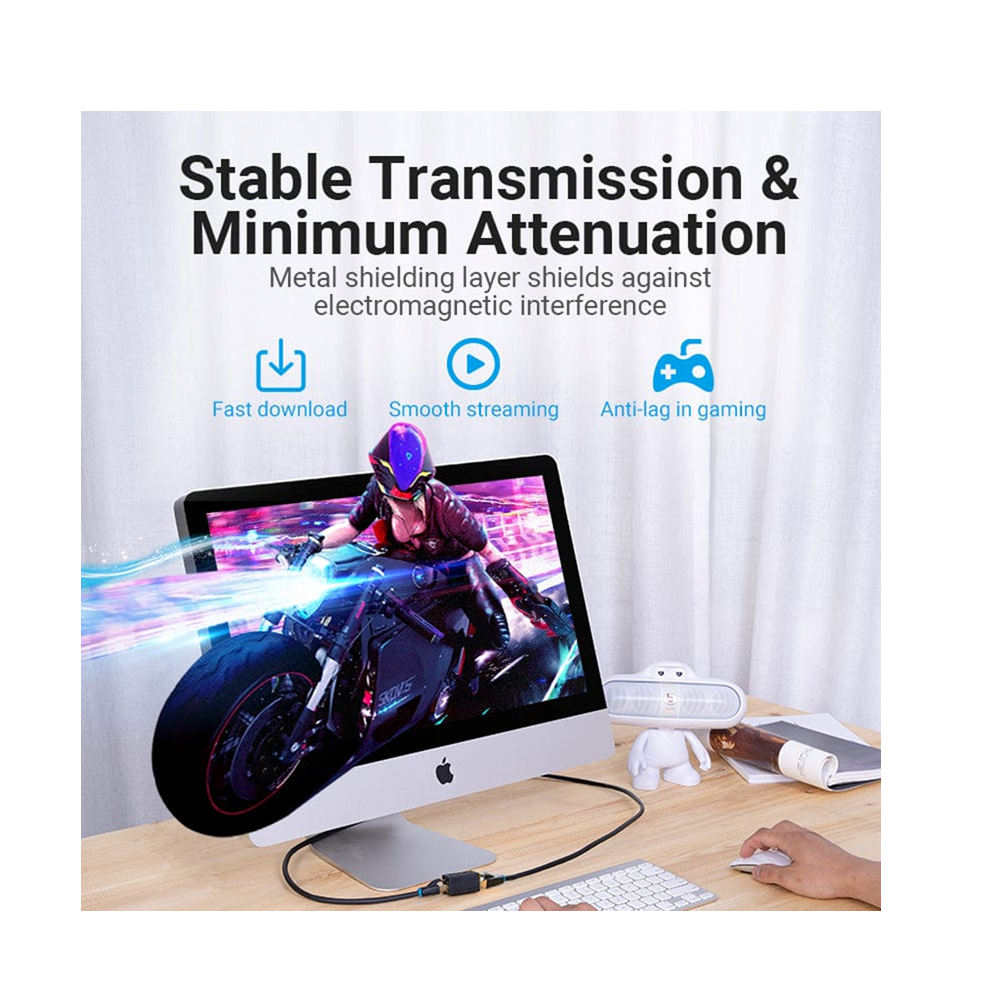 Vention IPVB0 Cat6 Shielded Inline Coupler RJ45 Network Joinder - Image 2