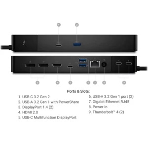 Dell WD22TB4 Thunderbolt 4 Dock Docking Station USB-C Hub - Image 2