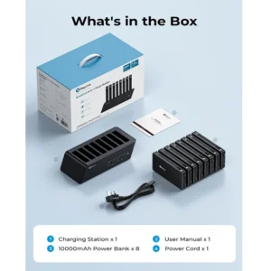 Raycue BoostDock 8 in 1 Charging Station Combo with 8*10000mAh PD20W Power Bank-UK - Image 10