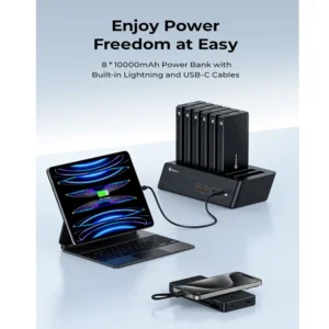 Raycue BoostDock 8 in 1 Charging Station Combo with 8*10000mAh PD20W Power Bank-UK - Image 7