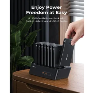 Raycue BoostDock 8 in 1 Charging Station Combo with 8*10000mAh PD20W Power Bank-UK - Image 8