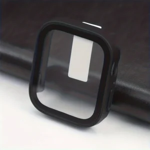 44mm Watch Tempered Glass Case, Black