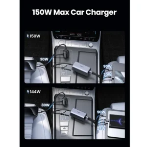 UGreen EC706 4-Port 150W GaN Fast Car Charger Adapter - Image 6