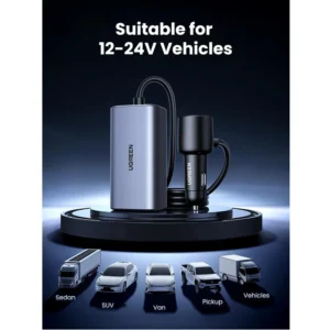 UGreen EC706 4-Port 150W GaN Fast Car Charger Adapter - Image 4