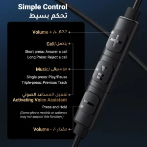 UGreen EP106 USB-C Wired Earphones Headset - Image 5