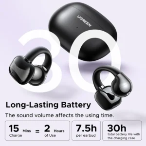 UGreen WS209 HiTune S3 True Wireless Open Ear Earbuds, Black - Image 6
