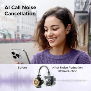 UGreen WS209 HiTune S3 True Wireless Open Ear Earbuds, Black - Image 3