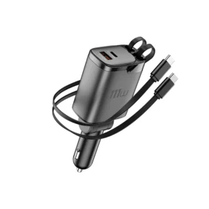 WiWU CC034 Helix Pro 111W GaN USB-A+C Fast Car Charger - Image 6