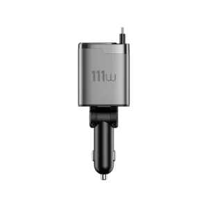 WiWU CC034 Helix Pro 111W GaN USB-A+C Fast Car Charger - Image 3