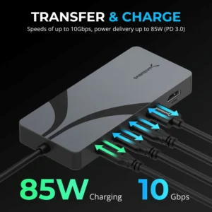 Sabrent U4HP USB4 Travel Hub Dual USB-C HDMI 2.1 2.5GbE and PD 3.0 (85W) - Image 4