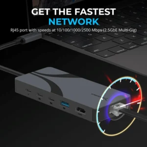 Sabrent U4HP USB4 Travel Hub Dual USB-C HDMI 2.1 2.5GbE and PD 3.0 (85W) - Image 2