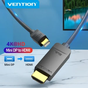 Vention Mini DisplayPort to HDMI Cable 4K HAHBG mini DP to HDMI - 1.5M - Image 4