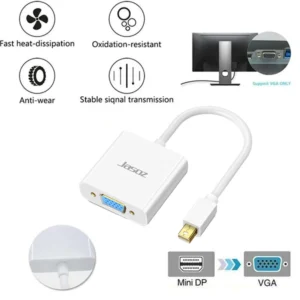 JASOZ G106 Mini DisplayPort to VGA Convertor Male/Female Adapter 1080p - Image 2