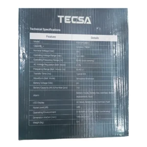 Tecsa UP1250V UPS 1250VA (750W) (Uninterrupted Power Supply) - Image 3